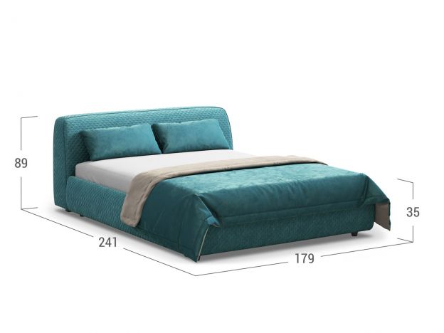 Кровать с подъёмным механизмом MOON 1008 цвет зеленый (фото 146003)