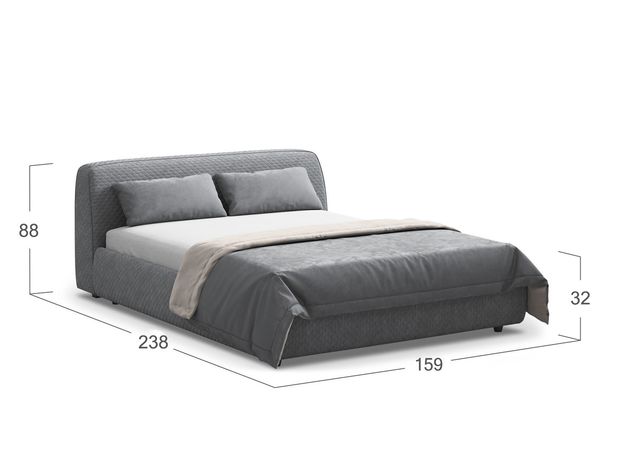 Кровать с подъёмным механизмом MOON 1008 цвет серый (фото 155063)