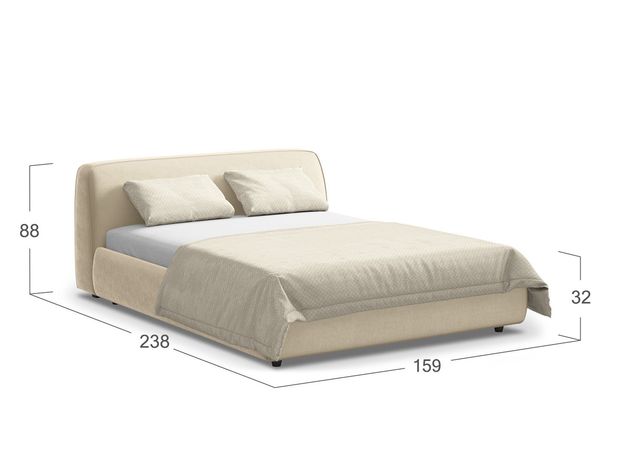 Кровать с подъёмным механизмом MOON 1008 цвет бежевый (фото 155106)