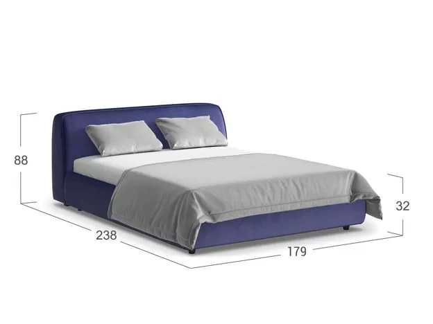 Кровать с подъёмным механизмом MOON 1008 цвет синий,фиолетовый (фото 155218)
