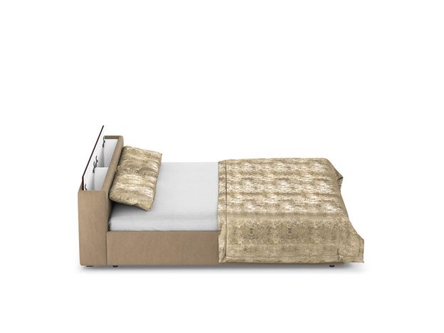 Кровать с подъёмным механизмом MOON 1007 цвет коричневый (фото 155396)