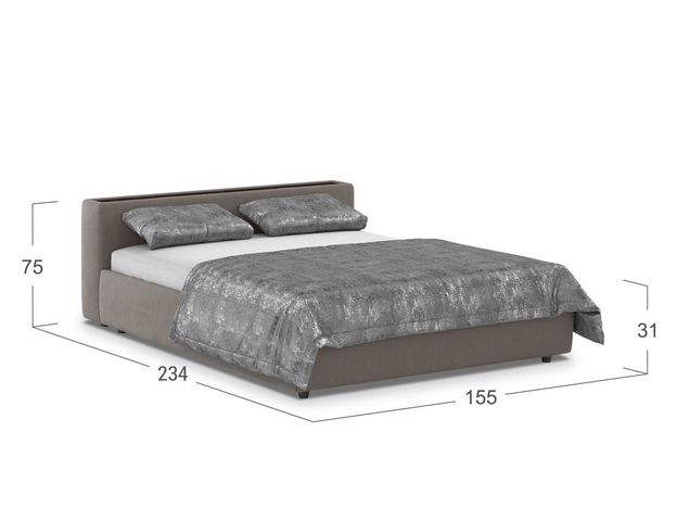 Кровать с подъёмным механизмом MOON 1007 цвет серый (фото 155503)