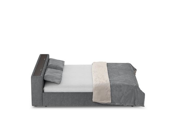 Кровать с подъёмным механизмом MOON 1007 цвет серый (фото 155557)