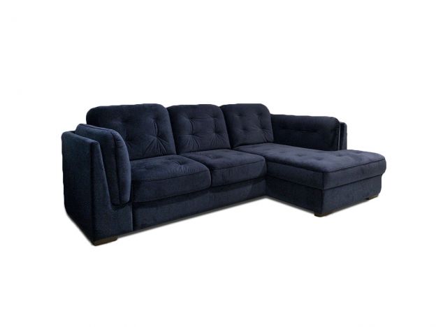 Угловой диван MOON 110 с пуфом-столиком цвет синий