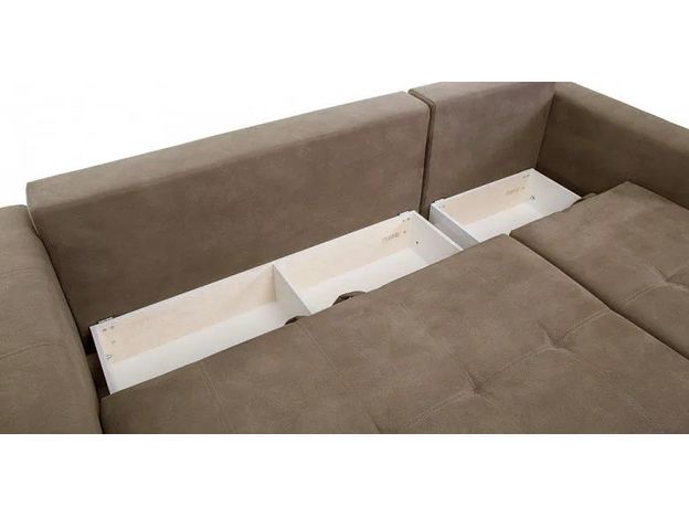 Угловой диван Хэнк модульный цвет коричневый (фото 143832)