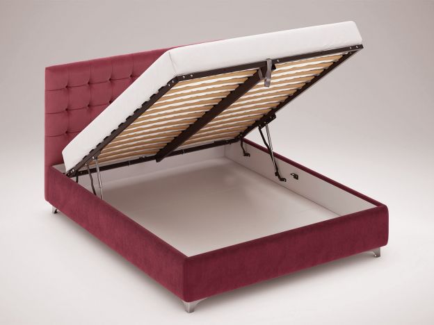 Кровать с подъемным механизмом MOON 1155 Sunshine цвет красный,бордовый (фото 164477)