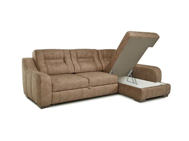 Угловой диван Ройс цвет коричневый (фото 115616)