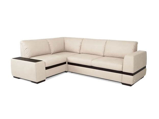 Угловой диван Миста цвет белый,бежевый (фото 157593)