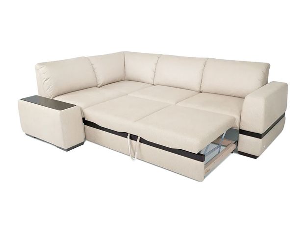 Угловой диван Миста цвет белый,бежевый (фото 157597)