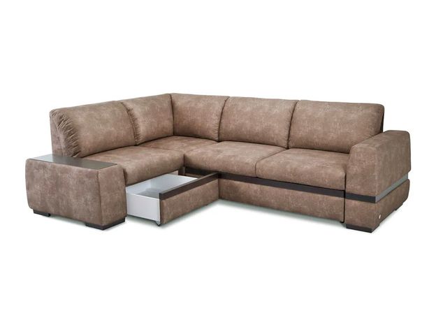 Угловой диван Миста цвет коричневый (фото 163739)