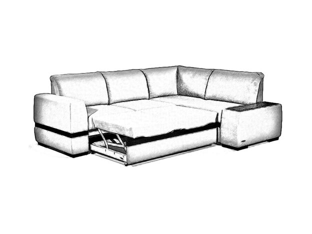 Угловой диван Миста цвет бежевый (фото 157376)