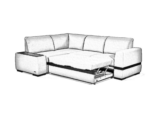 Угловой диван Миста цвет серый (фото 157412)