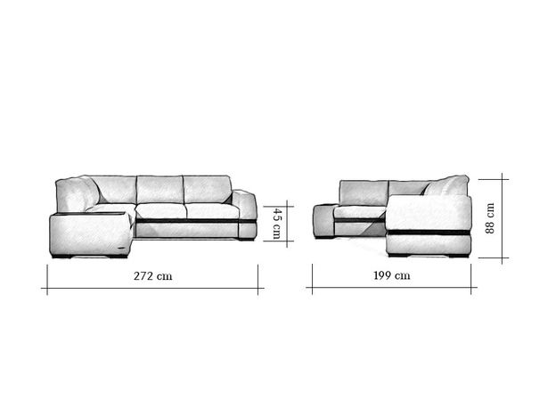 Угловой диван Миста цвет коричневый (фото 163741)