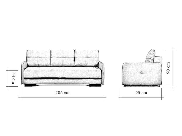 Диван Марио Slim цвет белый,бежевый (фото 162881)