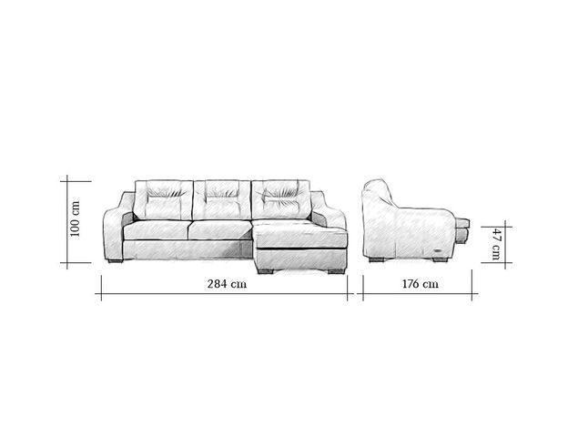 Угловой диван Ройс цвет коричневый (фото 115618)