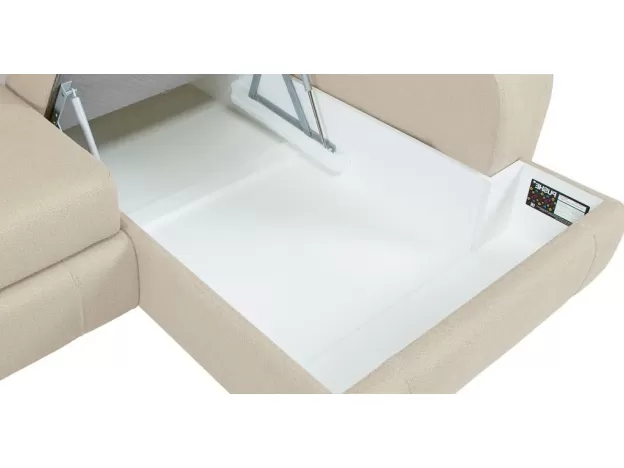 Угловой диван Ройс цвет белый,бежевый (фото 163249)