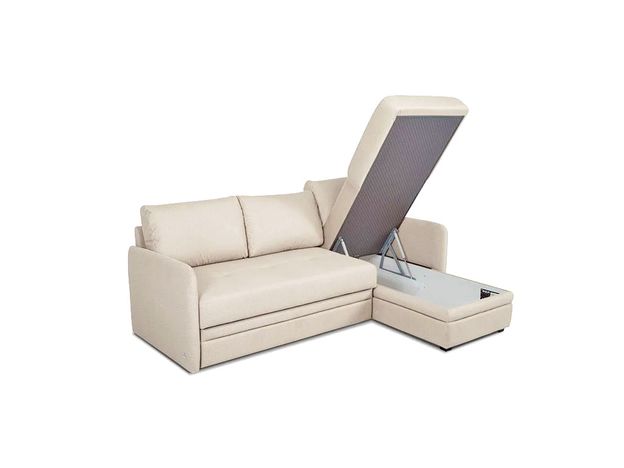Угловой диван Флит цвет белый,бежевый (фото 159312)