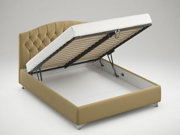 Кровать с подъемным механизмом MOON 1157 цвет бежевый,коричневый (фото 172570)