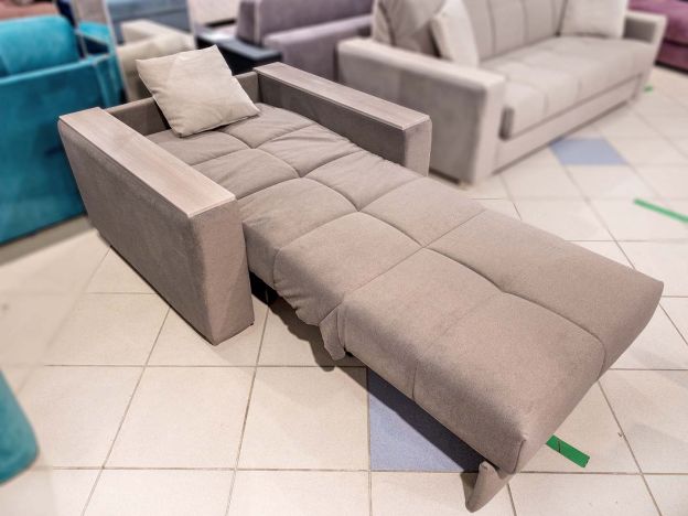 Кресло-кровать MOON 107 цвет бежевый,коричневый (фото 173864)