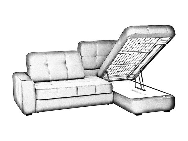 Угловой диван Берлин цвет фиолетовый (фото 176721)