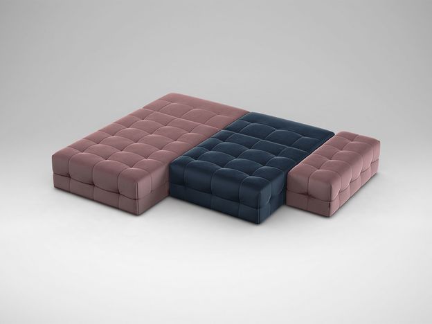 Угловой диван MOON 160 цвет синий,розовый,пестрый (фото 182630)