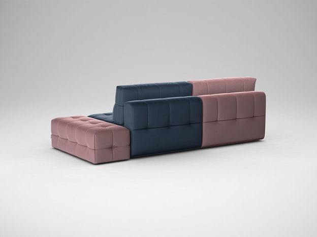 Угловой диван MOON 160 цвет синий,розовый,пестрый (фото 182633)