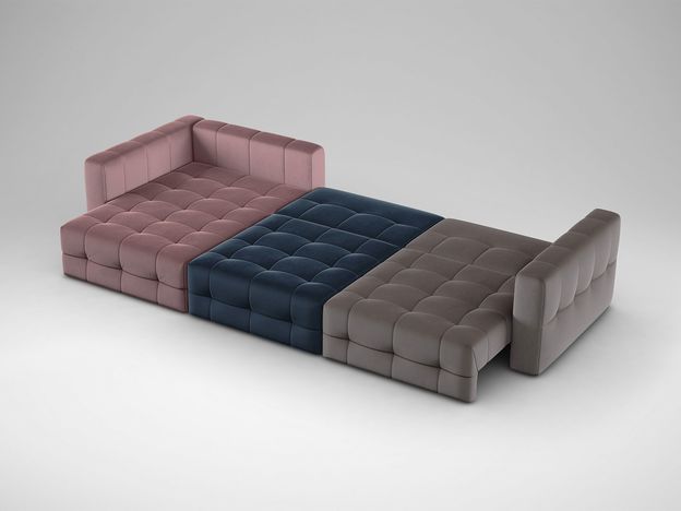 Угловой диван MOON 160 цвет синий,розовый,пестрый (фото 182660)