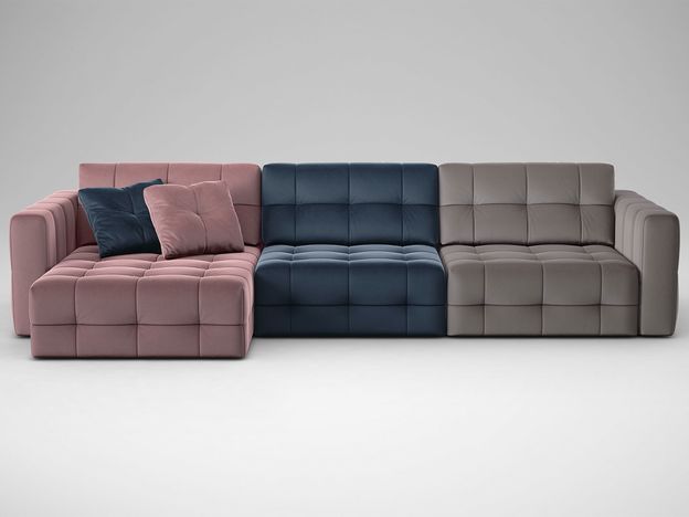 Угловой диван MOON 160 цвет синий,розовый,пестрый (фото 182661)