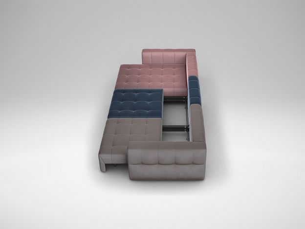 Угловой диван MOON 160 цвет синий,розовый,пестрый (фото 182662)