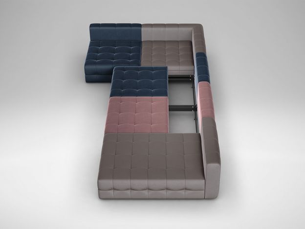 Угловой диван MOON 160 цвет синий,розовый,пестрый (фото 182746)