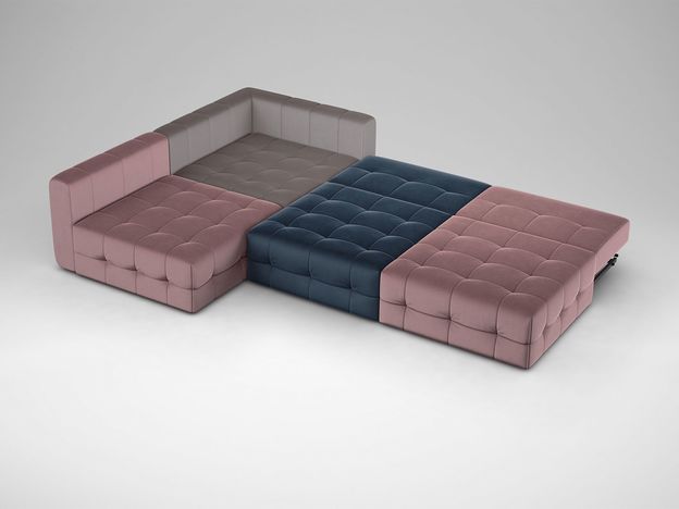 Угловой диван MOON 160 цвет синий,розовый,пестрый (фото 182774)