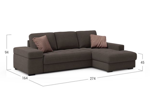 Угловой диван MOON 107 цвет коричневый (фото 184223)