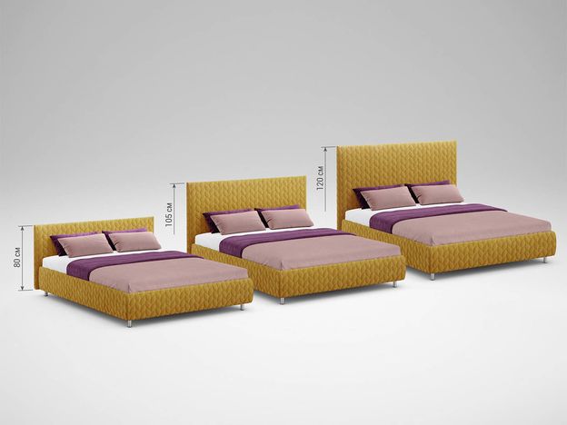 Кровать с подъемным механизмом MOON 1162 Persia цвет желтый (фото 185134)