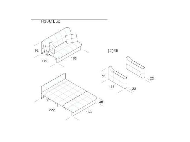 Диван MOON 116 цвет черный,серый (фото 185896)
