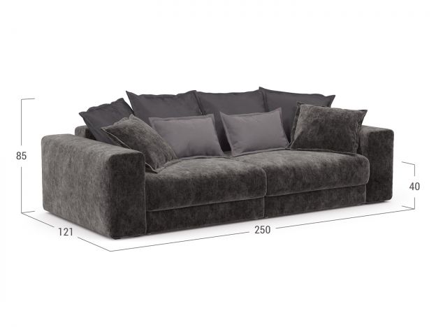 Диван MOON 007 цвет черный,серый (фото 159622) Диван MOON 007 цвет черный,серый (фото 159622)