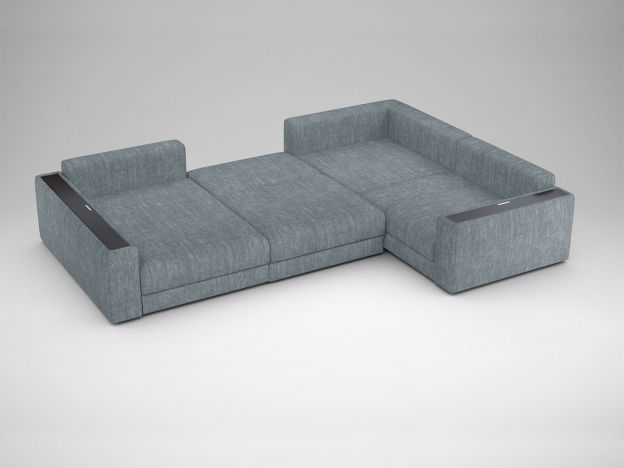 Угловой диван MOON 007 цвет серый (фото 191068)