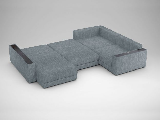 Угловой диван MOON 007 цвет серый (фото 191069)