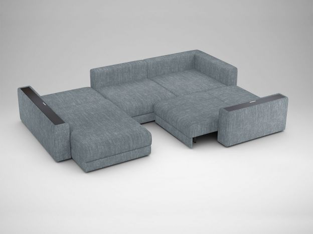 Угловой диван MOON 007 цвет серый (фото 191071)