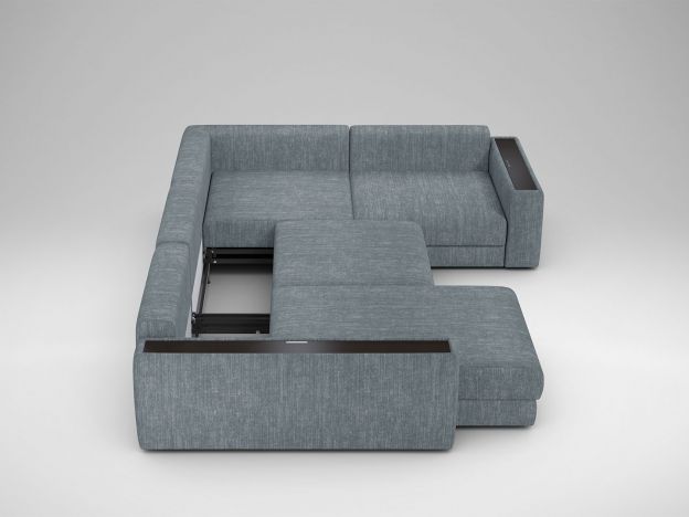 Угловой диван MOON 007 цвет серый (фото 191073)