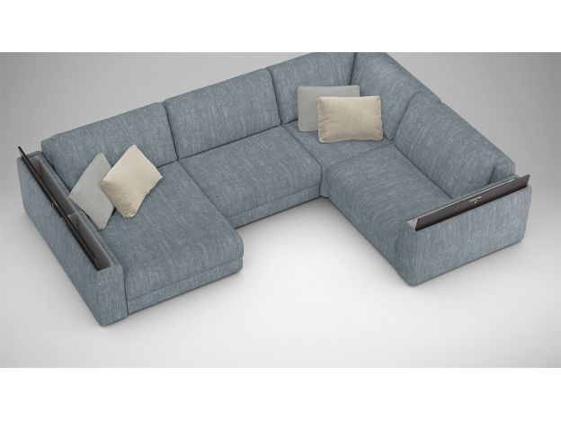 Угловой диван MOON 007 цвет серый (фото 191075)