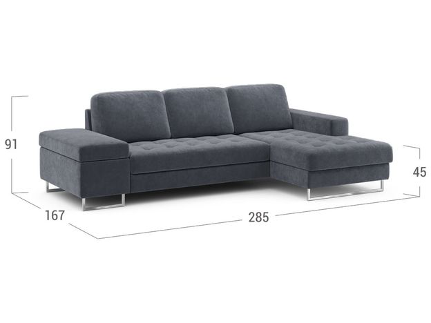 Угловой диван MOON 117 цвет серый (фото 194423)