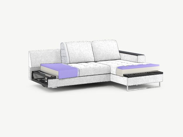 Угловой диван MOON 117 цвет серый (фото 194424)