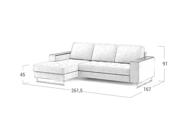 Угловой диван MOON 117 цвет коричневый (фото 194615)