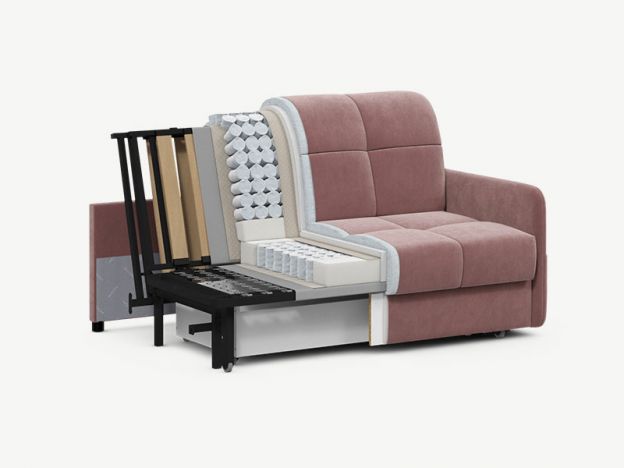 Диван MOON 120 цвет красный,розовый (фото 195653)