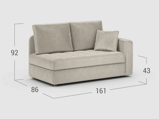 Диван кушетка MOON 074 цвет бежевый (фото 195365)