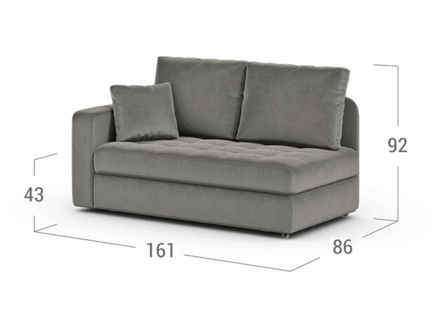 Диван кушетка MOON 074 цвет бежевый,серый (фото 195533)