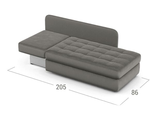 Диван кушетка MOON 074 цвет бежевый,серый (фото 195534)