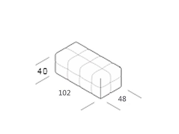 Банкетка узкая MOON 160 цвет серый (фото 18591)