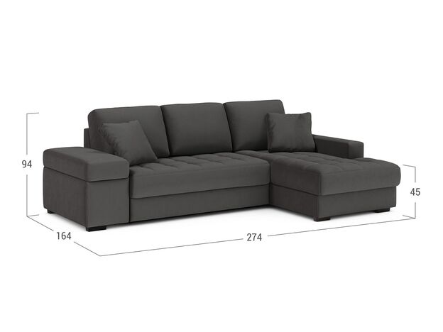 Угловой диван MOON 107 цвет серый (фото 197578)