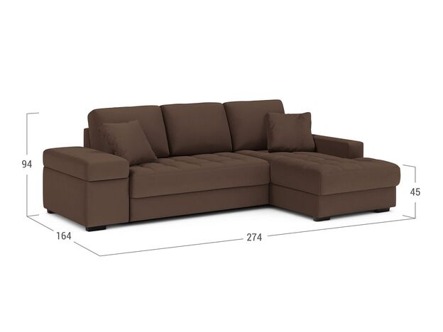 Угловой диван MOON 107 цвет коричневый (фото 197669)